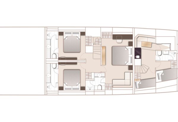 Princess Yachts X90 Layout Lower Deck