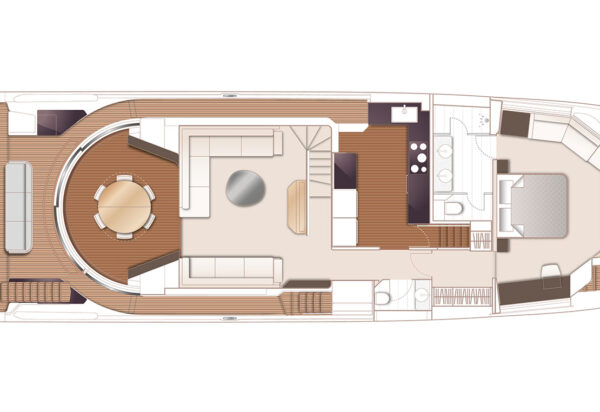 Princess Yachts X90 Layout Main Deck